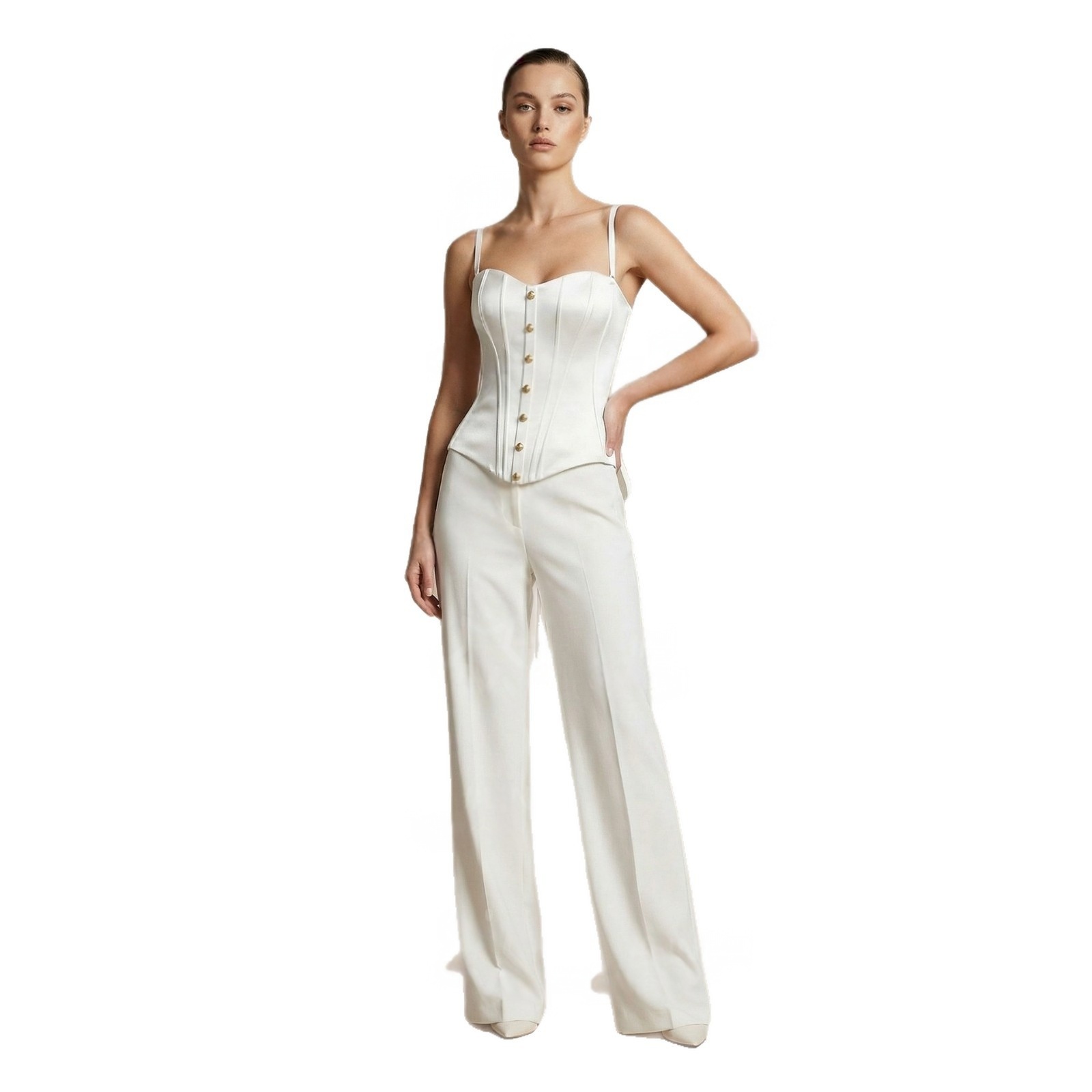 Women Spaghetti Strap Corset Top - Slim Fit Body Shaper Outer Wear Bustier Top